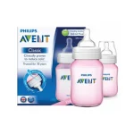 AVENT BIBERON ANTI-COLIC 260 ML 9OZ TWIN PINK