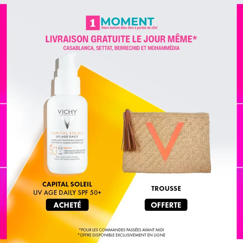 vichy 1 1moment VICHY CAPITAL SOLEIL UV AGE DAILY SPF 50 FLUIDE ANTI PHOTOVIEILLISSEMENT 40 ML VICHY