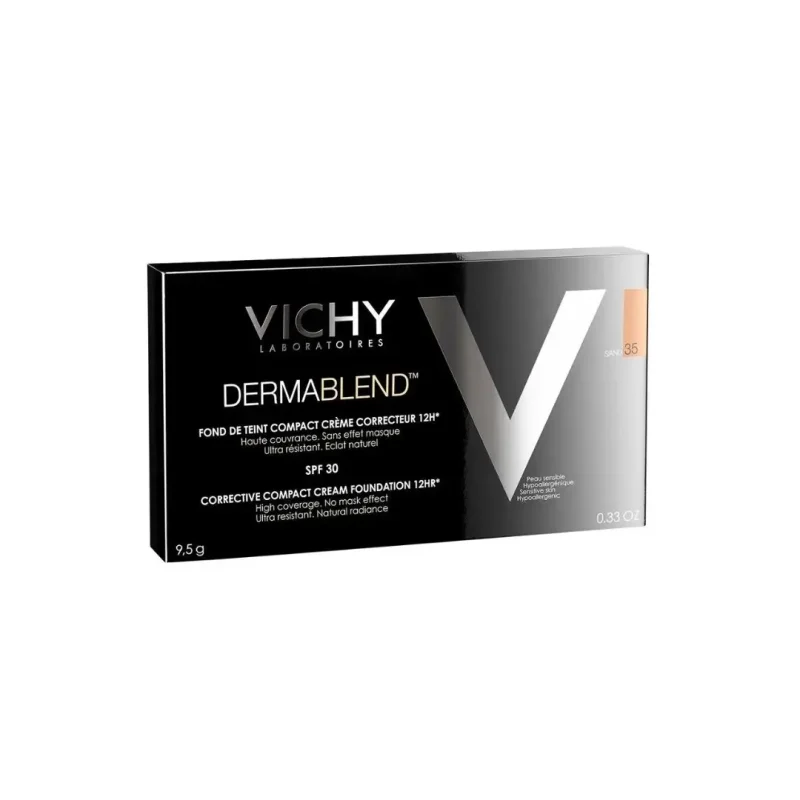 vichy dermablend fond de teint compact creme spf30 peau seche 35 sand 95g 2 1 Vichy Dermablend Fond de Teint Compact Crème SPF30 Peau Sèche 35 SAND | 9,5g VICHY